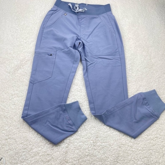 NWT FIGS Zamora 2.0 Jogger Scrub Pants XXS Blue FIONx Cargo Medical Uniform - Picture 4 of 12